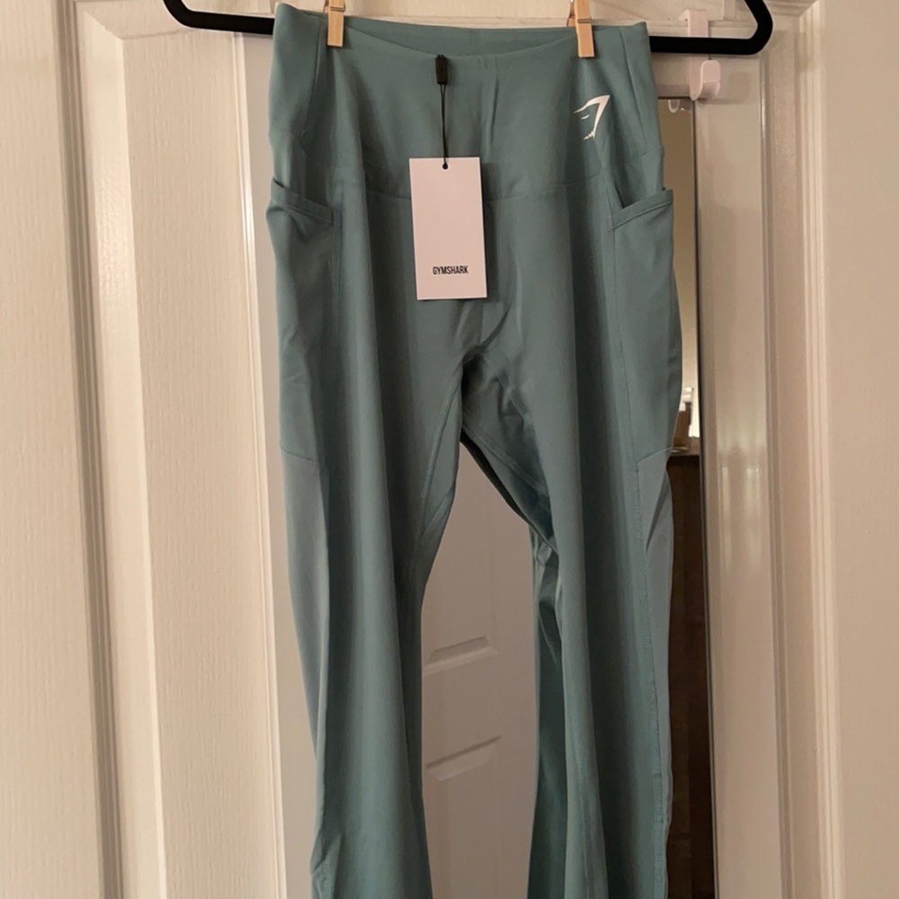 NWT: Gymshark Training Mesh Leggings in TEAL/Green. Size SMALL.